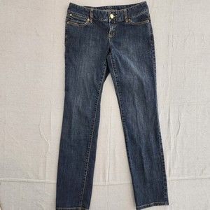 Michael Kors Jeans Womens 4 Dark Blue Denim Low Rise Stretch Straight Leg 30x31